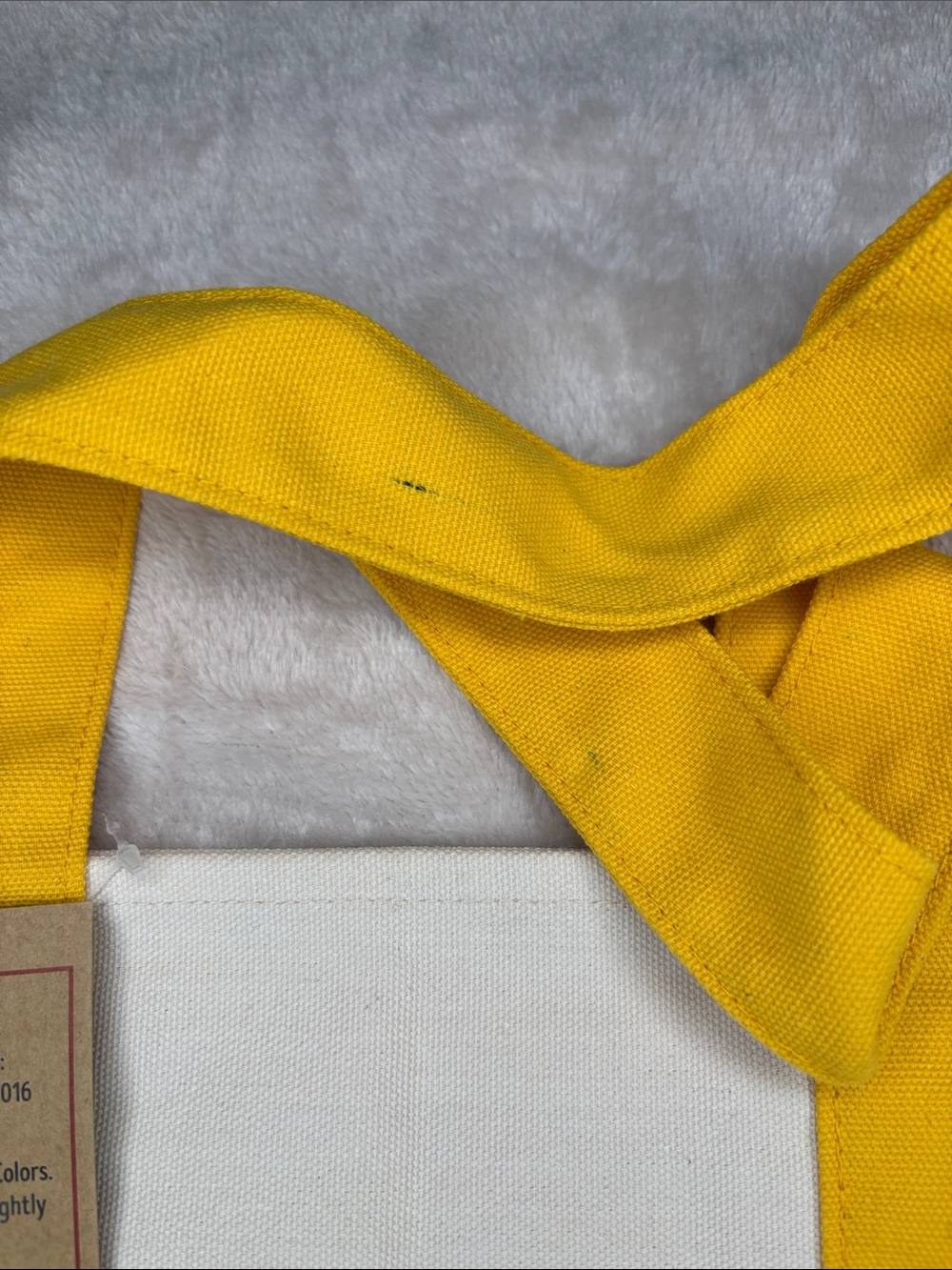 Trader Joe’s Yellow & White Mini Canvas Tote Bag - Picture 5 of 8